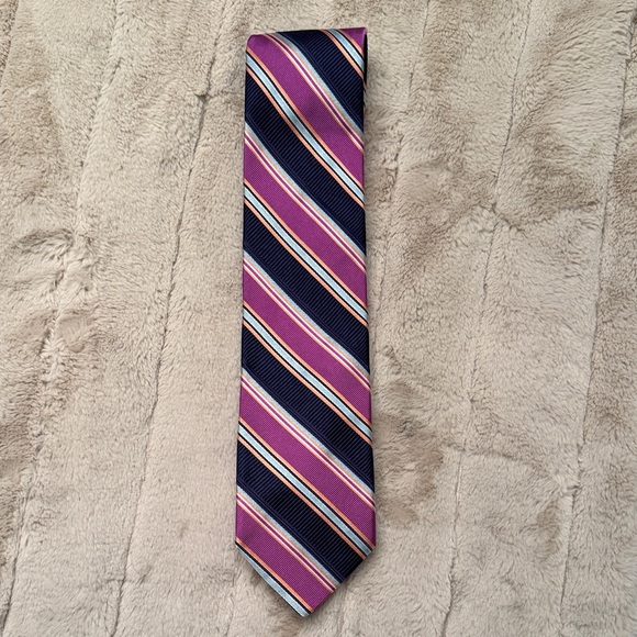 Ted Baker Other - Ted Baker Pink and Navy Striped Tie